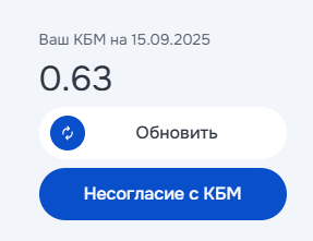Несогласие с КБМ