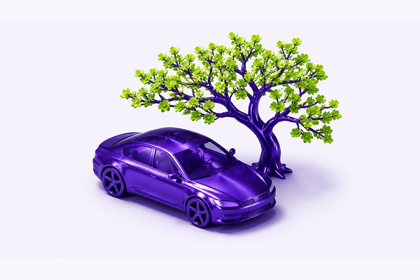 Авто под деревом