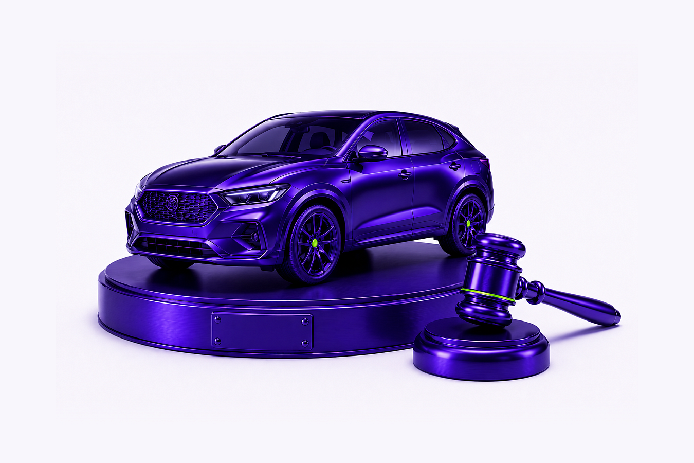 Фиолетовый автомобиль 