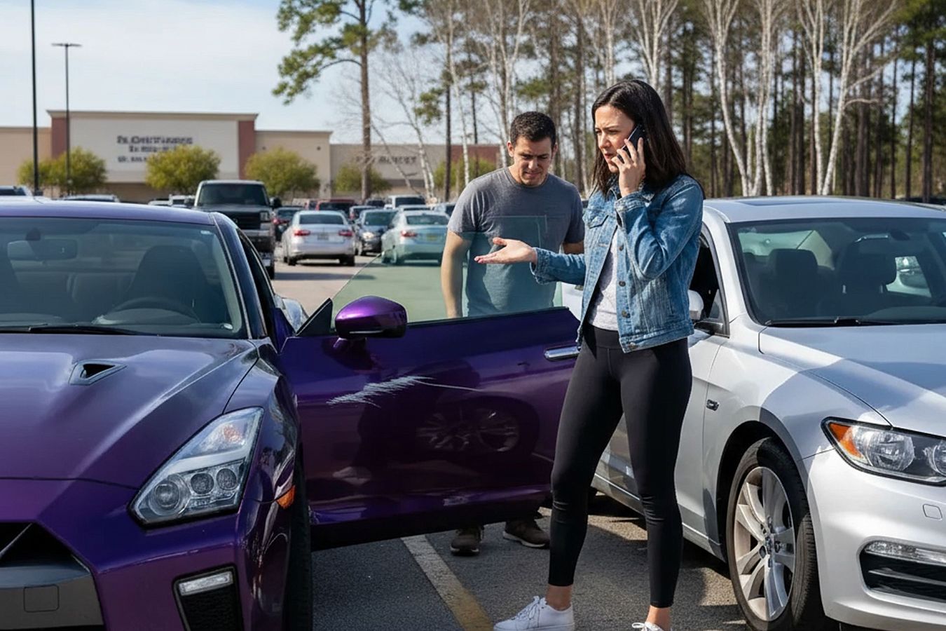 Что делать, если дверью задели машину