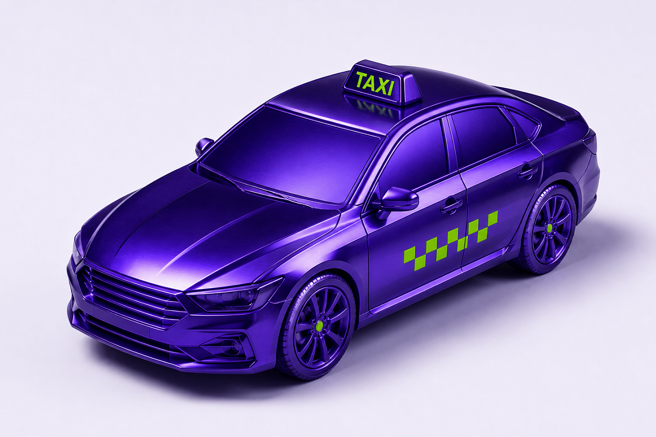 Фиолетовое такси