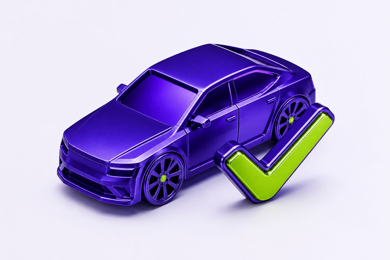 Фиолетовый автомобиль 